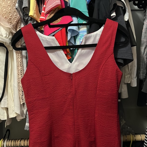 Cranberry seersucker dress - Picture 5 of 7